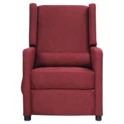 vidaXL Massagesessel Weinrot Stoff