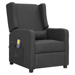 vidaXL Massagesessel Dunkelgrau Stoff