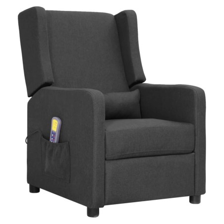 vidaXL Massagesessel Dunkelgrau Stoff