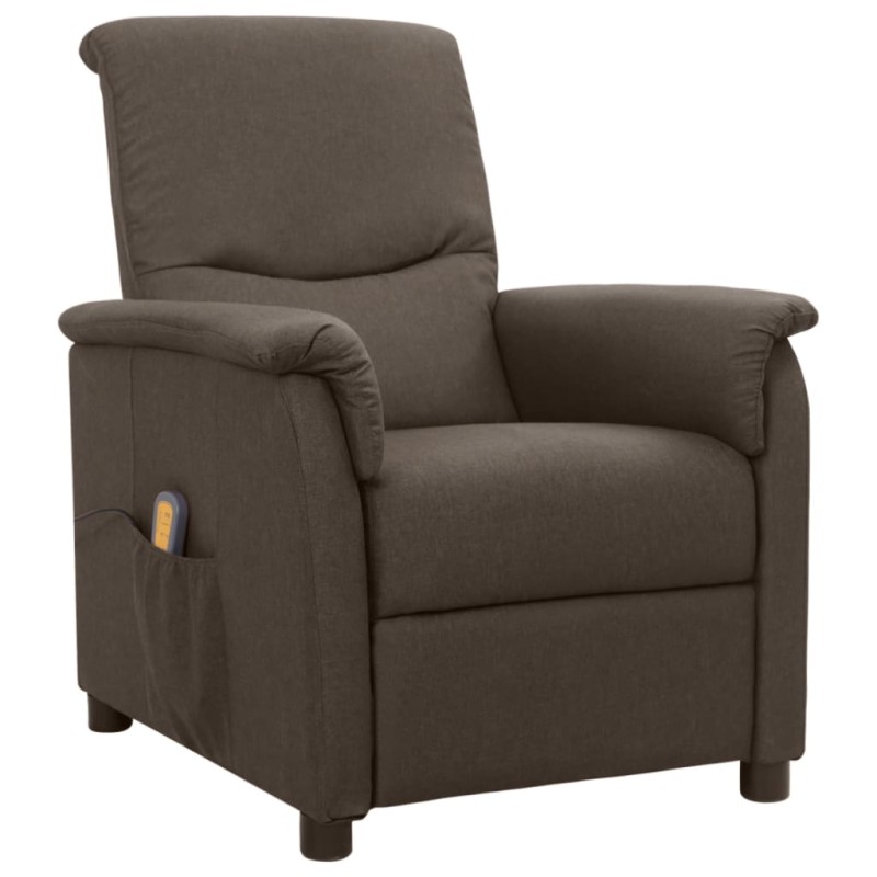 vidaXL Massagesessel Braun Stoff vidaXL Massagesessel Braun Stoff