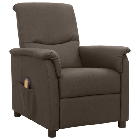 vidaXL Massagesessel Braun Stoff