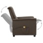 vidaXL Massagesessel Braun Stoff vidaXL Massagesessel Braun Stoff