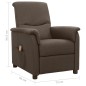 vidaXL Massagesessel Braun Stoff vidaXL Massagesessel Braun Stoff
