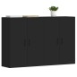 vidaXL Wandschränke 2 Stk. Schwarz Holzwerkstoff vidaXL Wandschränke 2 Stk. Schwarz Holzwerkstoff