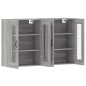 vidaXL Wandschränke 2 Stk. Grau Sonoma Holzwerkstoff vidaXL Wandschränke 2 Stk. Grau Sonoma Holzwerkstoff