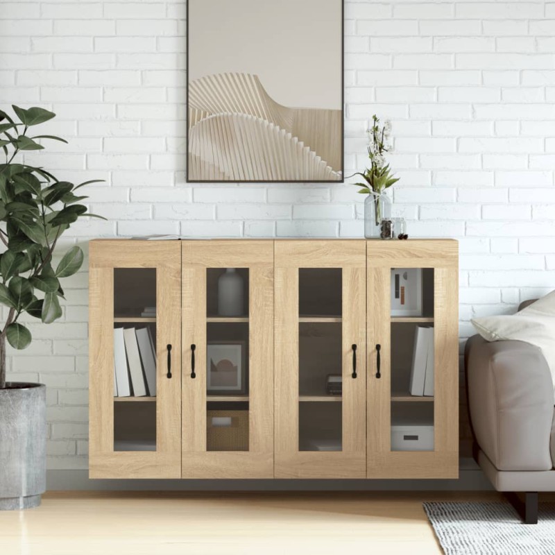 vidaXL Wandschränke 2 Stk. Sonoma-Eiche Holzwerkstoff vidaXL Wandschränke 2 Stk. Sonoma-Eiche Holzwerkstoff