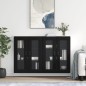 vidaXL Wandschränke 2 Stk. Schwarz Holzwerkstoff vidaXL Wandschränke 2 Stk. Schwarz Holzwerkstoff