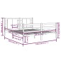 vidaXL Massivholzbett Schwarz Kiefer 140x190 cm vidaXL Massivholzbett Schwarz Kiefer 140x190 cm