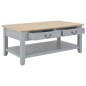 vidaXL Couchtisch Grau 100x50x41,5 cm Massivholz Paulownia vidaXL Couchtisch Grau 100x50x41,5 cm Massivholz Paulownia