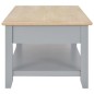 vidaXL Couchtisch Grau 100x50x41,5 cm Massivholz Paulownia vidaXL Couchtisch Grau 100x50x41,5 cm Massivholz Paulownia