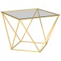 vidaXL Couchtisch Golden 80x80x45 cm Edelstahl vidaXL Couchtisch Golden 80x80x45 cm Edelstahl