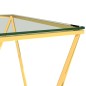 vidaXL Couchtisch Golden 80x80x45 cm Edelstahl vidaXL Couchtisch Golden 80x80x45 cm Edelstahl