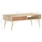 vidaXL Couchtisch 118×57×45 cm Massivholz Mango vidaXL Couchtisch 118×57×45 cm Massivholz Mango