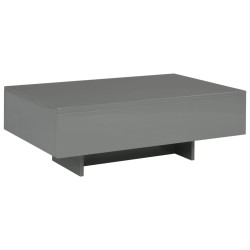 vidaXL Couchtisch Hochglanz-Grau 85×55×31 cm MDF