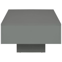 vidaXL Couchtisch Hochglanz-Grau 85×55×31 cm MDF