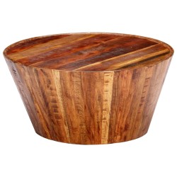 vidaXL Couchtisch 65x65x33 cm Massives Raues Mangoholz 