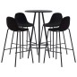 vidaXL 5-tlg. Bar-Set Stoff Schwarz vidaXL 5-tlg. Bar-Set Stoff Schwarz