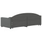 vidaXL Tagesbett Ausziehbar Dunkelgrau 80x200 cm Stoff vidaXL Tagesbett Ausziehbar Dunkelgrau 80x200 cm Stoff