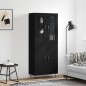 vidaXL Highboard Schwarz 69,5x34x180 cm Holzwerkstoff vidaXL Highboard Schwarz 69,5x34x180 cm Holzwerkstoff