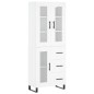 Highboard Weiß 69,5x34x180 cm Holzwerkstoff Highboard Weiß 69,5x34x180 cm Holzwerkstoff