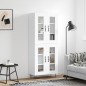 vidaXL Highboard Weiß 69,5x34x180 cm Holzwerkstoff vidaXL Highboard Weiß 69,5x34x180 cm Holzwerkstoff