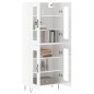 vidaXL Highboard Hochglanz-Weiß 69,5x34x180 cm Holzwerkstoff vidaXL Highboard Hochglanz-Weiß 69,5x34x180 cm Holzwerkstoff