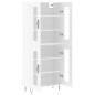 vidaXL Highboard Hochglanz-Weiß 69,5x34x180 cm Holzwerkstoff vidaXL Highboard Hochglanz-Weiß 69,5x34x180 cm Holzwerkstoff