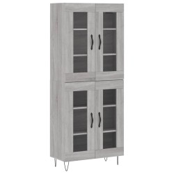 vidaXL Highboard Grau Sonoma 69,5x34x180 cm Holzwerkstoff