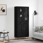 vidaXL Highboard Schwarz 69,5x34x180 cm Holzwerkstoff vidaXL Highboard Schwarz 69,5x34x180 cm Holzwerkstoff