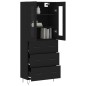 vidaXL Highboard Schwarz 69,5x34x180 cm Holzwerkstoff vidaXL Highboard Schwarz 69,5x34x180 cm Holzwerkstoff