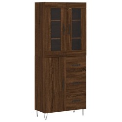 vidaXL Highboard Braun Eichen-Optik 69,5x34x180 cm Holzwerkstoff
