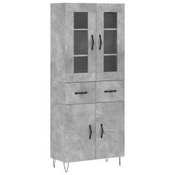 vidaXL Highboard Betongrau 69,5x34x180 cm Holzwerkstoff