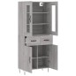 vidaXL Highboard Grau Sonoma 69,5x34x180 cm Holzwerkstoff vidaXL Highboard Grau Sonoma 69,5x34x180 cm Holzwerkstoff
