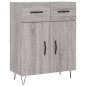 vidaXL Highboard Grau Sonoma 69,5x34x180 cm Holzwerkstoff vidaXL Highboard Grau Sonoma 69,5x34x180 cm Holzwerkstoff