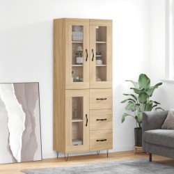 vidaXL Highboard Sonoma-Eiche 69,5x34x180 cm Holzwerkstoff