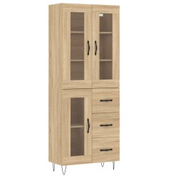 vidaXL Highboard Sonoma-Eiche 69,5x34x180 cm Holzwerkstoff