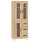 vidaXL Highboard Sonoma-Eiche 69,5x34x180 cm Holzwerkstoff