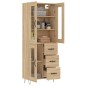 vidaXL Highboard Sonoma-Eiche 69,5x34x180 cm Holzwerkstoff