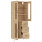vidaXL Highboard Sonoma-Eiche 69,5x34x180 cm Holzwerkstoff