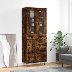 vidaXL Highboard Räuchereiche 69,5x34x180 cm Holzwerkstoff