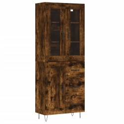 vidaXL Highboard Räuchereiche 69,5x34x180 cm Holzwerkstoff