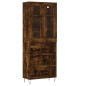 vidaXL Highboard Räuchereiche 69,5x34x180 cm Holzwerkstoff vidaXL Highboard Räuchereiche 69,5x34x180 cm Holzwerkstoff