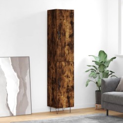 vidaXL Highboard Räuchereiche 34,5x34x180 cm Holzwerkstoff
