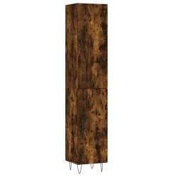 vidaXL Highboard Räuchereiche 34,5x34x180 cm Holzwerkstoff