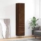 vidaXL Highboard Braun Eichen-Optik 34,5x34x180 cm Holzwerkstoff