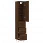 vidaXL Highboard Braun Eichen-Optik 34,5x34x180 cm Holzwerkstoff