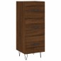 vidaXL Highboard Braun Eichen-Optik 34,5x34x180 cm Holzwerkstoff