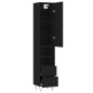 vidaXL Highboard Schwarz 34,5x34x180 cm Holzwerkstoff vidaXL Highboard Schwarz 34,5x34x180 cm Holzwerkstoff