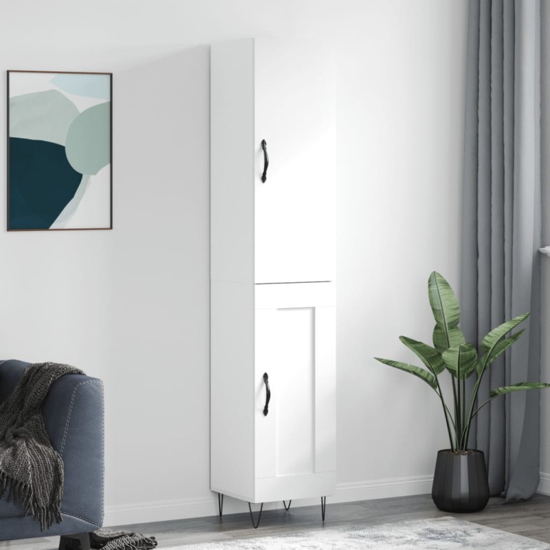 vidaXL Highboard Weiß 34,5x34x180 cm Holzwerkstoff vidaXL Highboard Weiß 34,5x34x180 cm Holzwerkstoff
