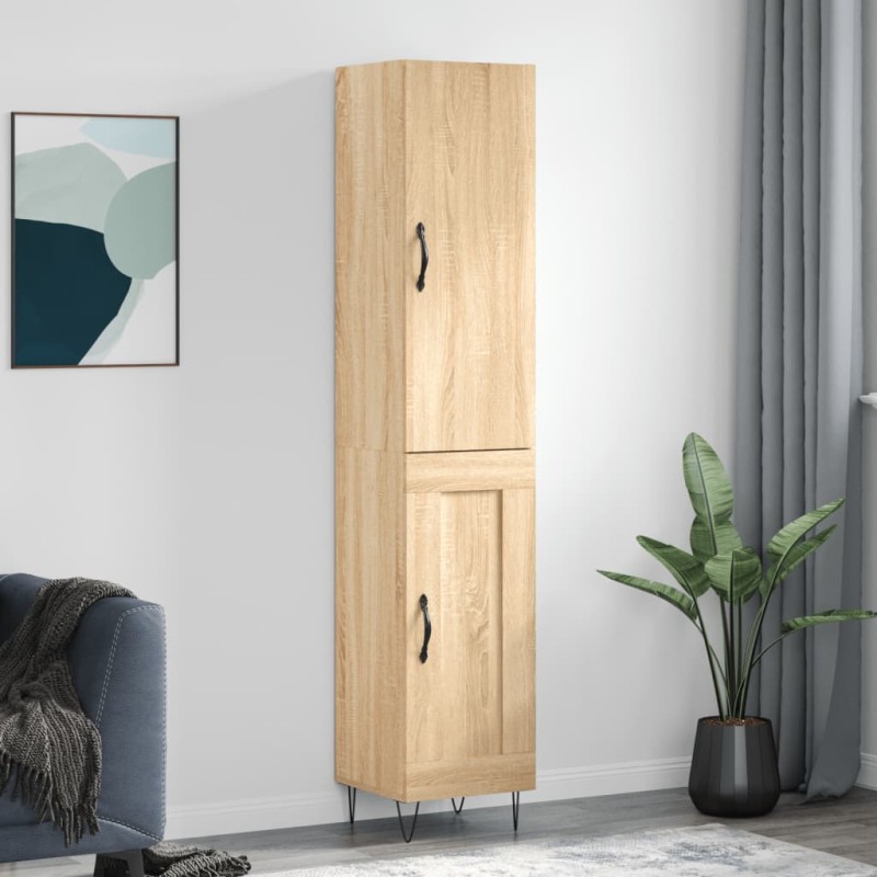 vidaXL Highboard Sonoma-Eiche 34,5x34x180 cm Holzwerkstoff vidaXL Highboard Sonoma-Eiche 34,5x34x180 cm Holzwerkstoff